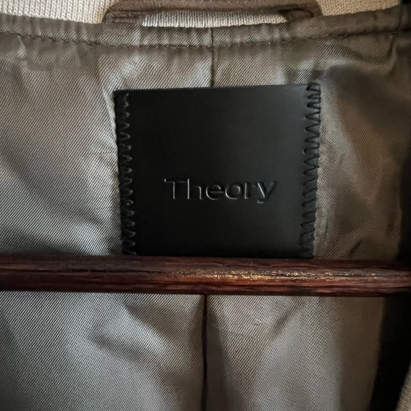 Tan Suede Theory Bomber Jacket XL - Picture 5 of 5